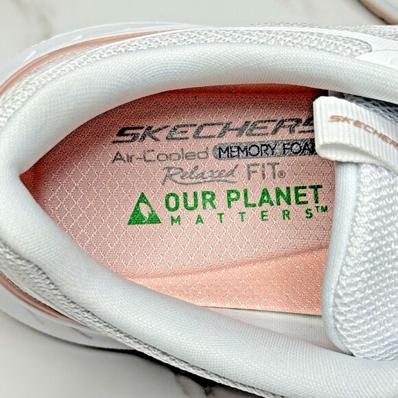 Skechers Edge Ride Power Flow Women’s 7.5 White Sneakers Air-Cooled Memory Foam - Picture 4 of 9